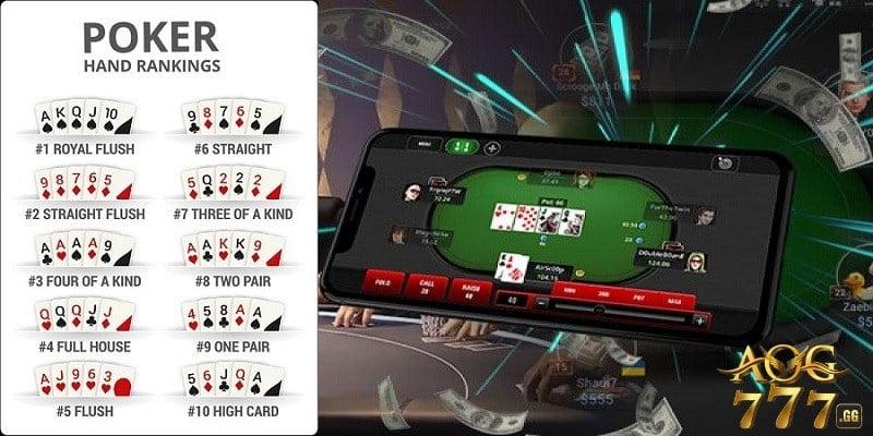 Danh sách các thế bài ưu tiên trong cách chơi bài Poker