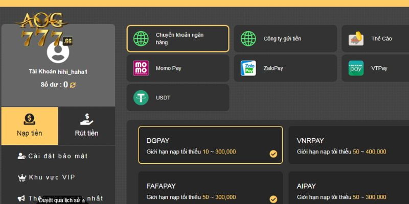 Hướng dẫn chi tiết cách nạp tiền KUBET